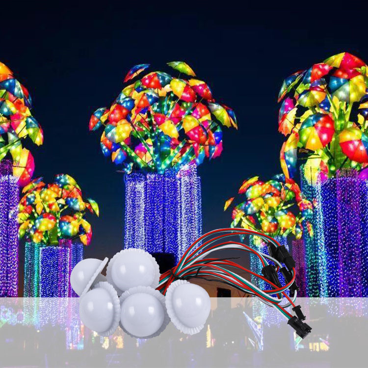 Programmable RGB LED Point Light 45mm 1W DC12V Playground Amusement Lights