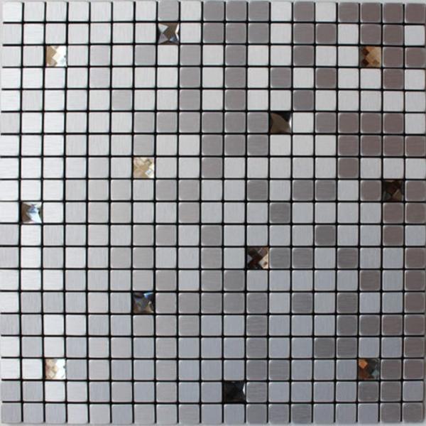 Buy cheap Individual White Grey Silver Metallic Mosaic Tiles Crystal Diamond Shaped from wholesalers