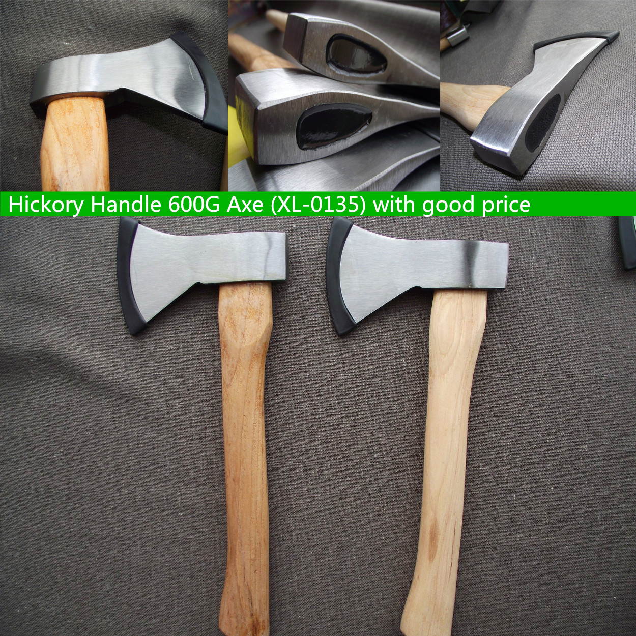 600g A613 Axe with grade A Hickory Handle, Polishing surface and good price (XL-0135)