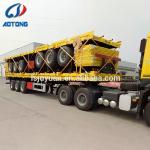 54000kgs Max Payload Steel 40ft 12pcs Twist Lock Container Flatbed Semi Truck