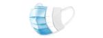 Multiple Color Flexible 3 Ply Disposable Face Mask Size 17 * 9.7cm Anti Dust