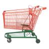 Buy cheap Metal Mesh Basket Trolley Grocery Cart Red Green Wire Shopping Trolley With Bottom Frame from wholesalers