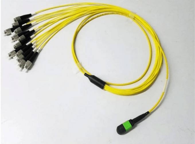 Simplex FC UPC Breakout Mpo Fiber Cable 12 Core
