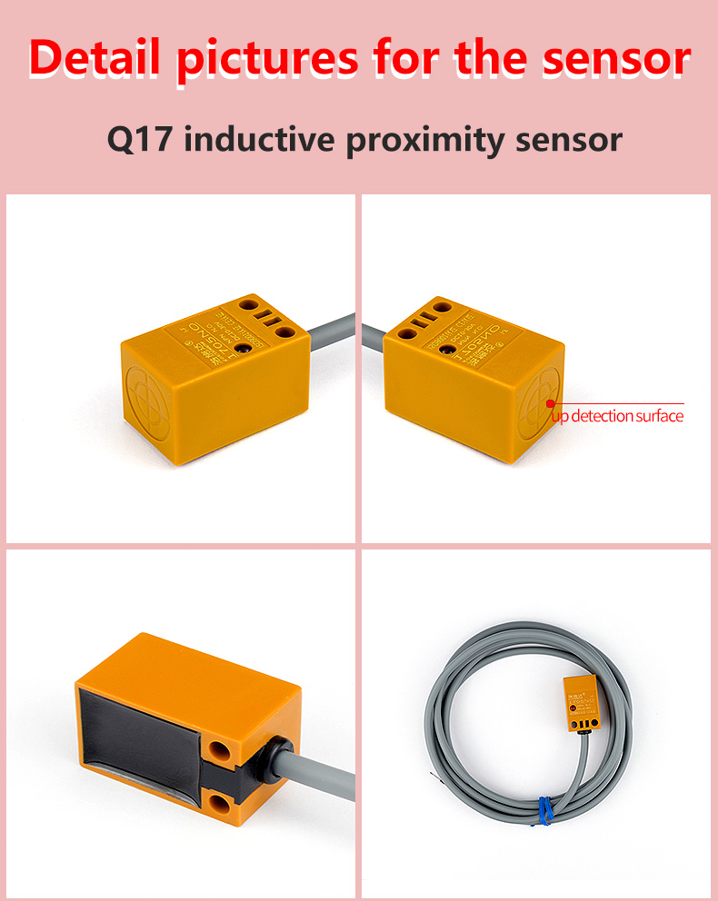 LUOSHIDA Square Inductive Proximity Sensor 12V / 24V DC Q17 Q18 Q18C Size ABS Housing