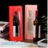 Buy cheap Wine Gift Bags With Rope Handles, Paper Wine Tote Bag With Clear Window Wedding Birthday Christmas Party Supplies from wholesalers