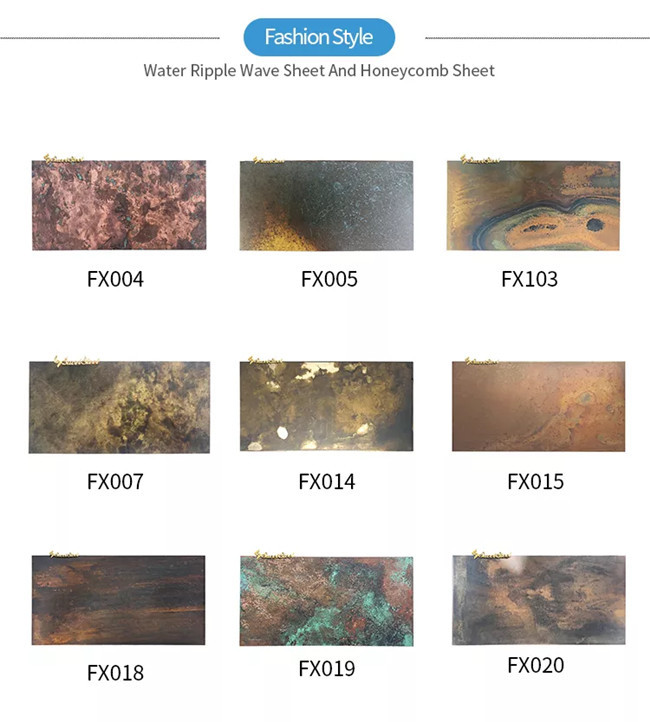 Copper Brass Coated Clad Decorative Stainless Steel Sheet 600mm Length