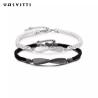 Buy cheap 8.7in 7g Sterling Silver Jewelry Bracelets 3A CZ Black String Bracelet from wholesalers