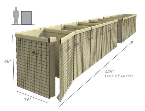 Buy cheap Square Hole Mil 1 3.0mm Hesco Barrier Fortress from wholesalers
