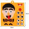 Buy cheap Felt Puzzle Toys Kids DIY Facial Expression Emotion Changing for Children Learning Education Velcro Sticks 30 X 30cm from wholesalers