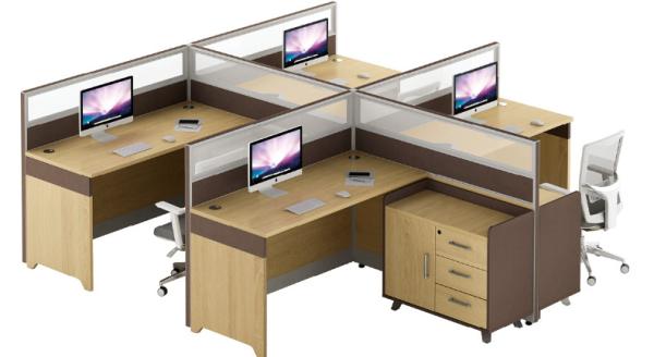 Buy cheap modern 4 seater office workstation table furniture from wholesalers