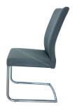 Grey Fabric Upholstered Dining Chairs , Modern Living Room Chair U Suspending