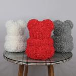 Top sale diy handmade foam rose bear 25 colors styrofoam bear