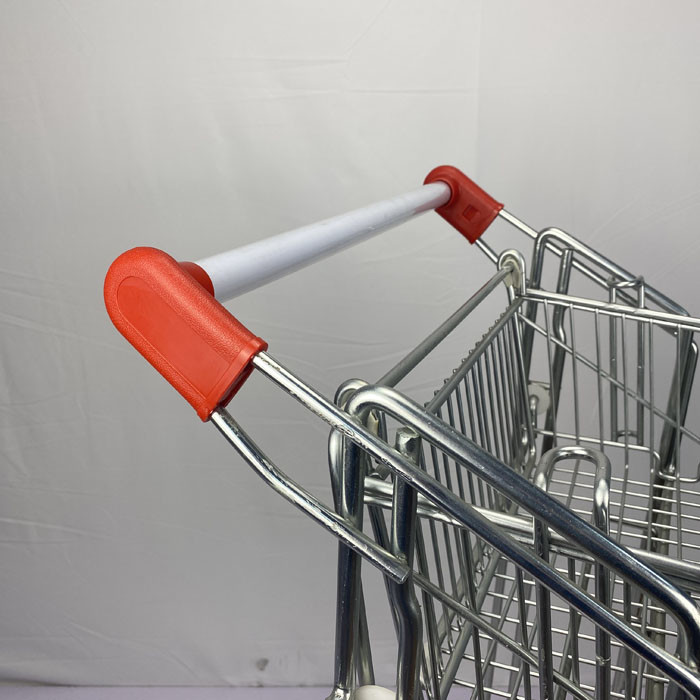 Zinc Double Layer Heavy Duty Warehouse Trolley Supermarket Tally Trolley