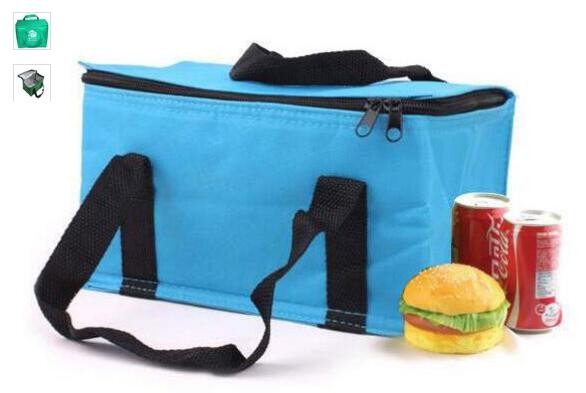 Reusable aluminium foil thermal insulation material cooler bag for picnic with Strapping tape closureRecycled PP Woven Plast