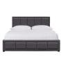 Buy cheap Factory Price Dark Grey Double Size Linen Fabric Wood Upholstered Bed from wholesalers