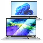 Fingerprint Student Laptop Computers With 15.6" IPS 7" Touch Screen Dual Screen