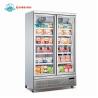 Buy cheap Display refrigerator freezer 1000L double glass doors drink cooler fridge showcase from wholesalers