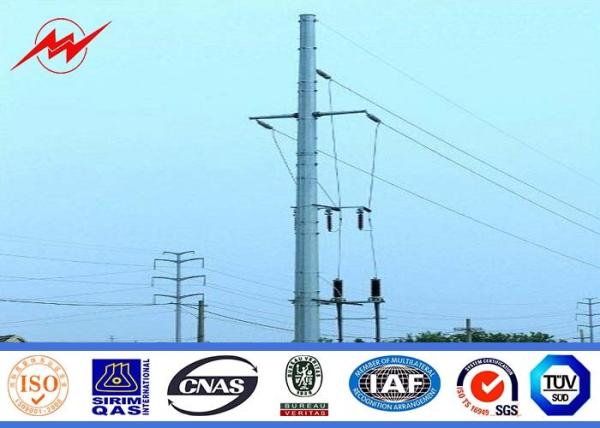 Buy cheap 169KV 16m Galvanized Steel Pole Power Line Steel Utility Poles For Mining Industry from wholesalers