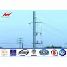 Buy cheap Galvanized Metal Utility Power Poles Tapered 15m / 17m High Voltage 10 Kv - 220 Kv from wholesalers