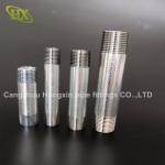 ASTM A733 Black coated steel pipe nipples seamless pipe thread nipples