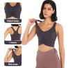 Buy cheap Gathered Plus Size Yoga Bra Shockproof Y Shape Women Fitness Sports from wholesalers
