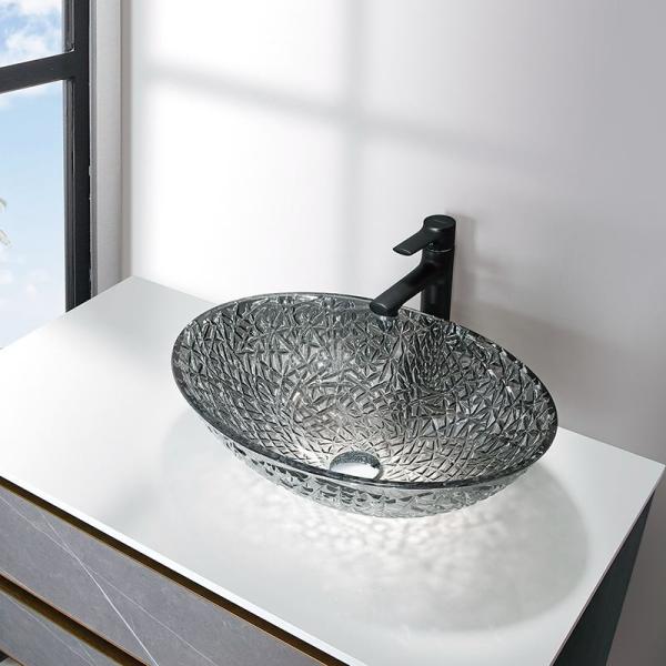 Buy cheap Chromed Bathroom Wash Basin Bowl Above Counter Oval Silver Modern Crystal from wholesalers