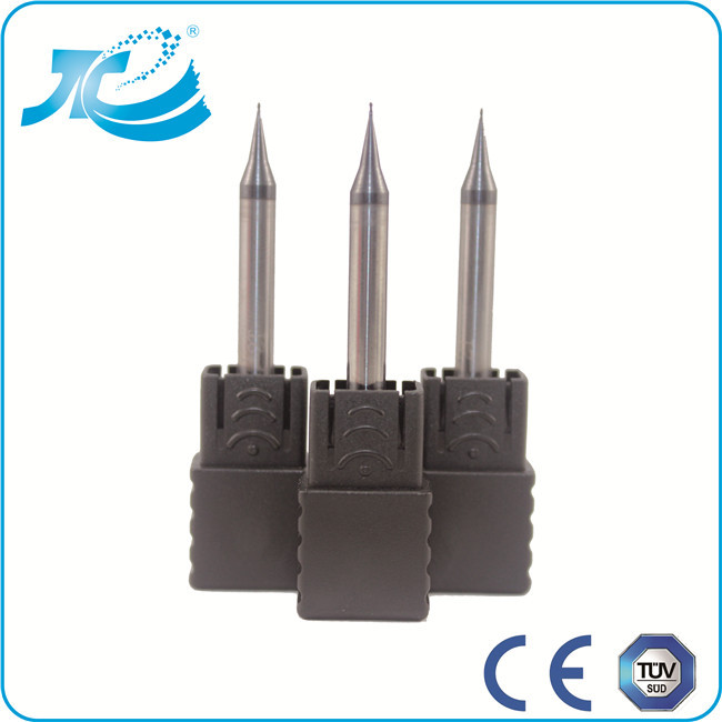 CNC HRC 60 Carbide 2 Flute End Mill Tools , Micro Diameter 0.1 - 0.9 mm