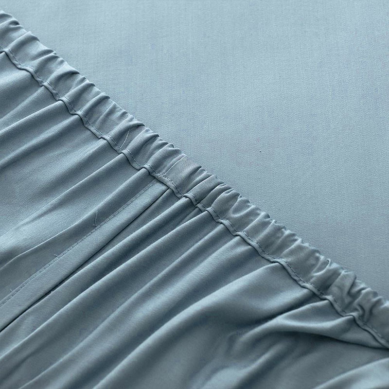 Soft Pure Bamboo Flat Bed Sheet With Deep Pockets Comforters Set Queen Bedding for Home