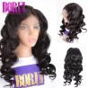 Buy cheap 180% Density Loose Deep Wave Lace Front Wig Brazilian Human Hair Swiss Lace from wholesalers