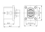 120A EV Battery Connector , Right Angle High Voltage Automotive Connectors