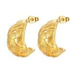 Vintage Abstract Golden And Silver Earrings Classic Style Fashion Jewellery