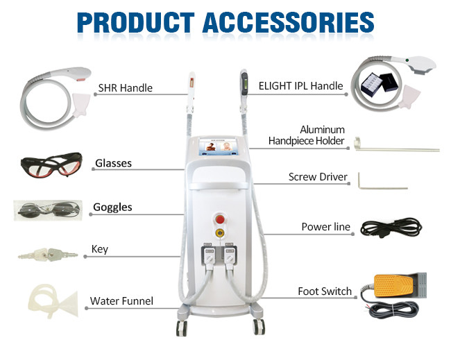 590nm LCD 2 In 1 Ipl Laser Hair Removal Facial Wrinkle Remover Machine