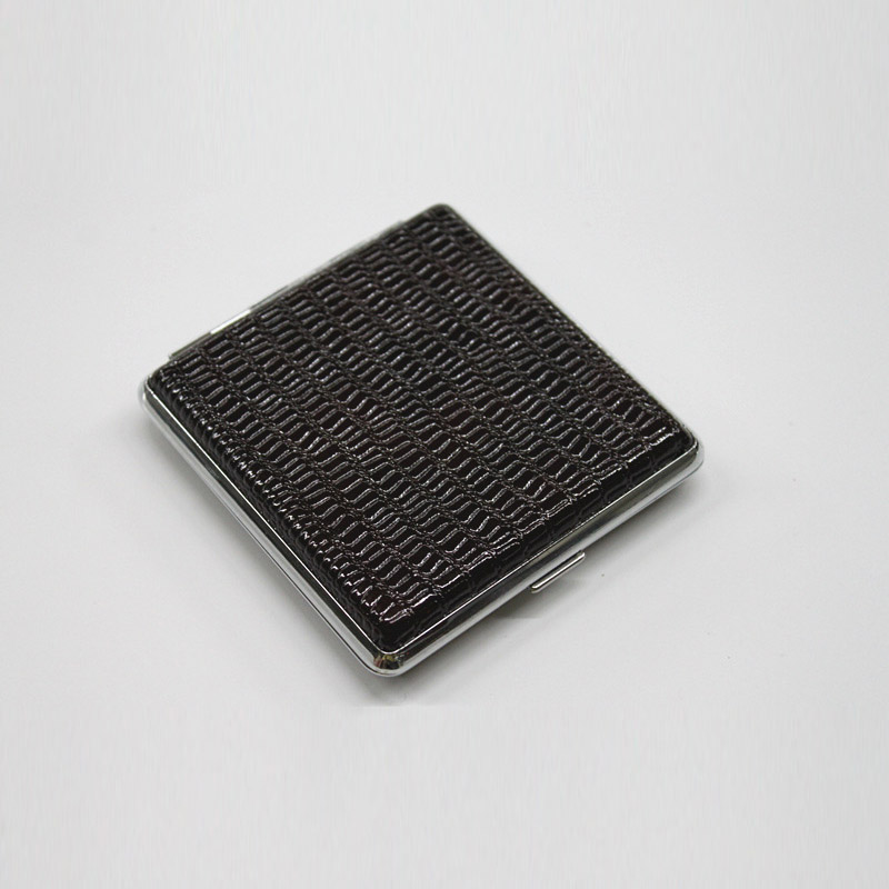 Personalized Brown Leather Cigarette Case Pouch Holder Shockproof Dustproof