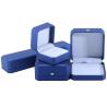 Buy cheap Custom Crown Shape Jewelry Storage Box in Blue PU Leather for Rings and Accessories from wholesalers