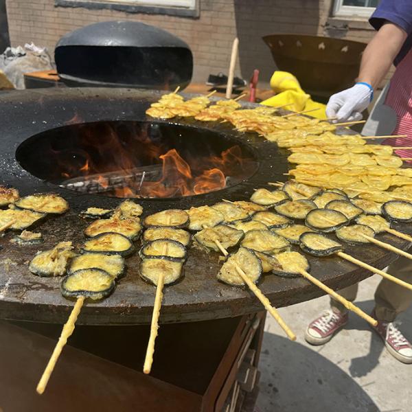 Buy cheap Customized Rusted Corten Cooking Outdoor Bbq Outdoor Kitchen Bbq Grills With Removable Ash Catcher from wholesalers