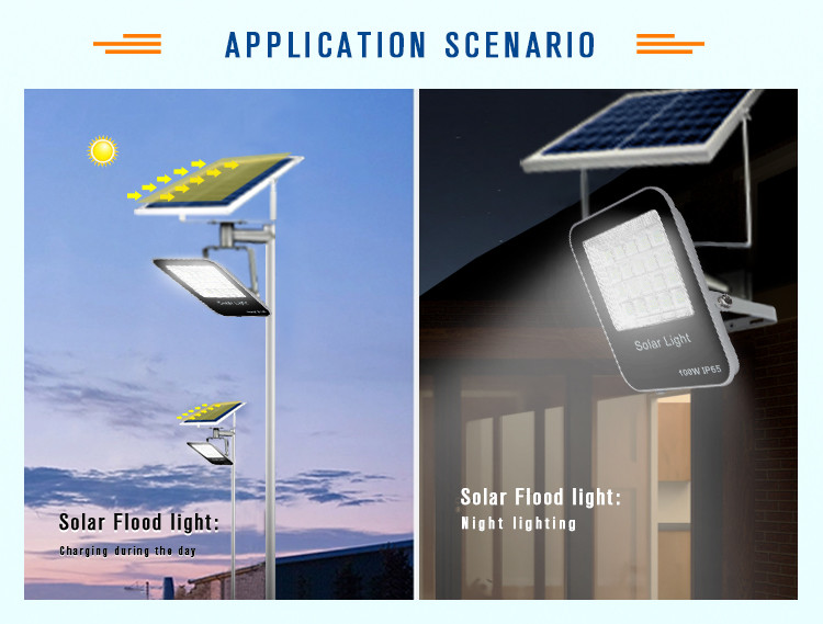 Security Waterproof Ip65 200 Watt Led Flood Light Solar