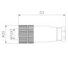 Buy cheap 2P 3P 4P 5P M12 Waterproof Connector Female Straight Type Pass Plastic Plug from wholesalers