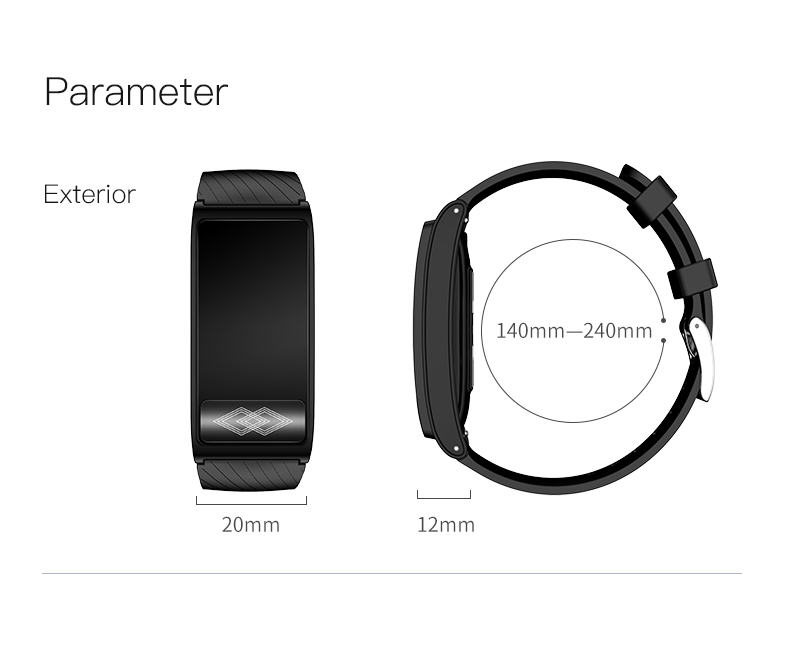 Men Girls 1.14'' Touch Screen Sports Watch Rechargable IP67 Waterproof