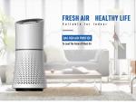 20m3 22W Portable Mini Air Purifier Odor Sensor 3 Fans Speeds