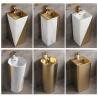 Buy cheap Pedestal 9L Floor Standing Bathroom Sinks Luxury Gold One Piece from wholesalers