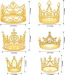 Buy cheap Gold Crown Cake Topper, 6 Pieces Happy Birthday Cake Toppers, Princess Crown Cake Decorations, Mini Crowns For Flower from wholesalers