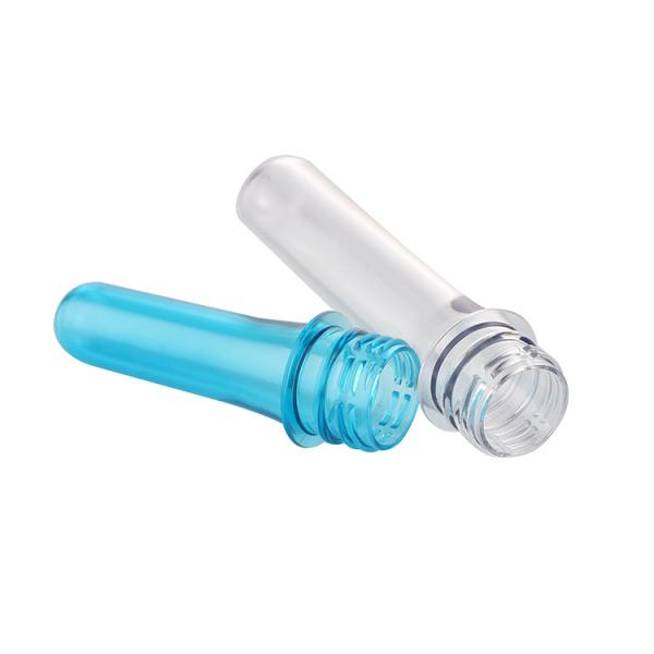 Buy cheap Custom size transparent 24mm plastic PET 24/410 23g pet bottle preform from wholesalers