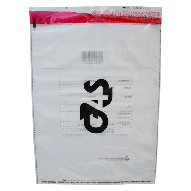 Custom Cash Tamper Evident Bank Deposit Money Security Bags With Serial Number
