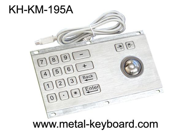 Anti - Vandalism Trackball Industrial Keyboard with Trackball With PS/2 / USB