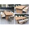 Buy cheap Nordic Outdoor Villa Teak Wood Dining Chair And Table Set from wholesalers
