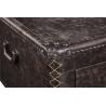 Buy cheap Dark Brown Leather Covered Coffee Table , Coffee Table Chest With Drawers from wholesalers