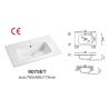 Buy cheap Flat Vessel Ceramic Vanity Sink 760MM Modern Bathroom Single Hole from wholesalers
