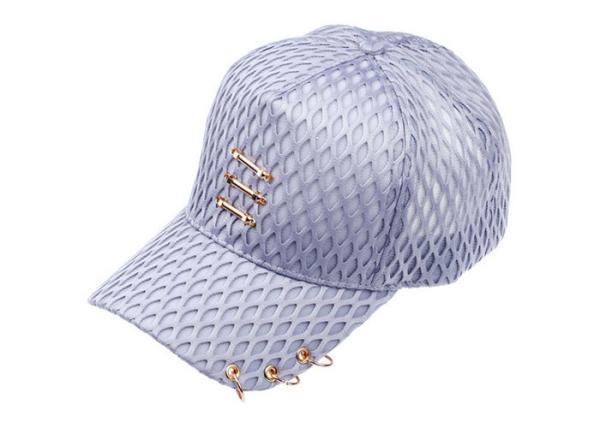 Buy cheap Silver Color Ladies Mesh Baseball Caps Unstructured 6 Panel For Daily Decoration from wholesalers