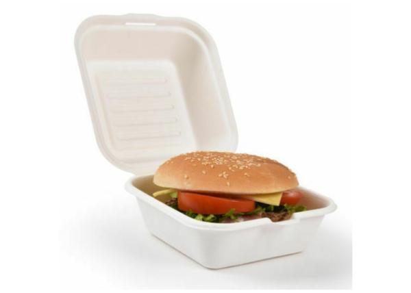 Buy cheap 6" Square 20g 100% Compostable Biodegradable Take Out Boxes from wholesalers