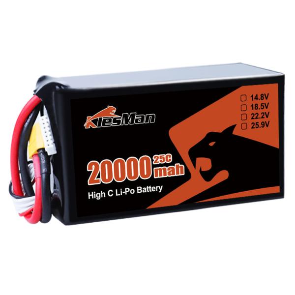 Buy cheap UAV Drone High Voltage FPV Drone Battery 6S 22.8V 22000mAh 25C Lipo Battery with OEM/ODM Service from wholesalers